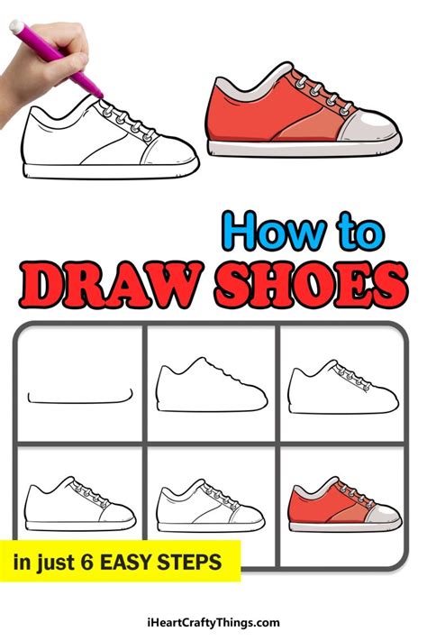 simple shoes drawing easy